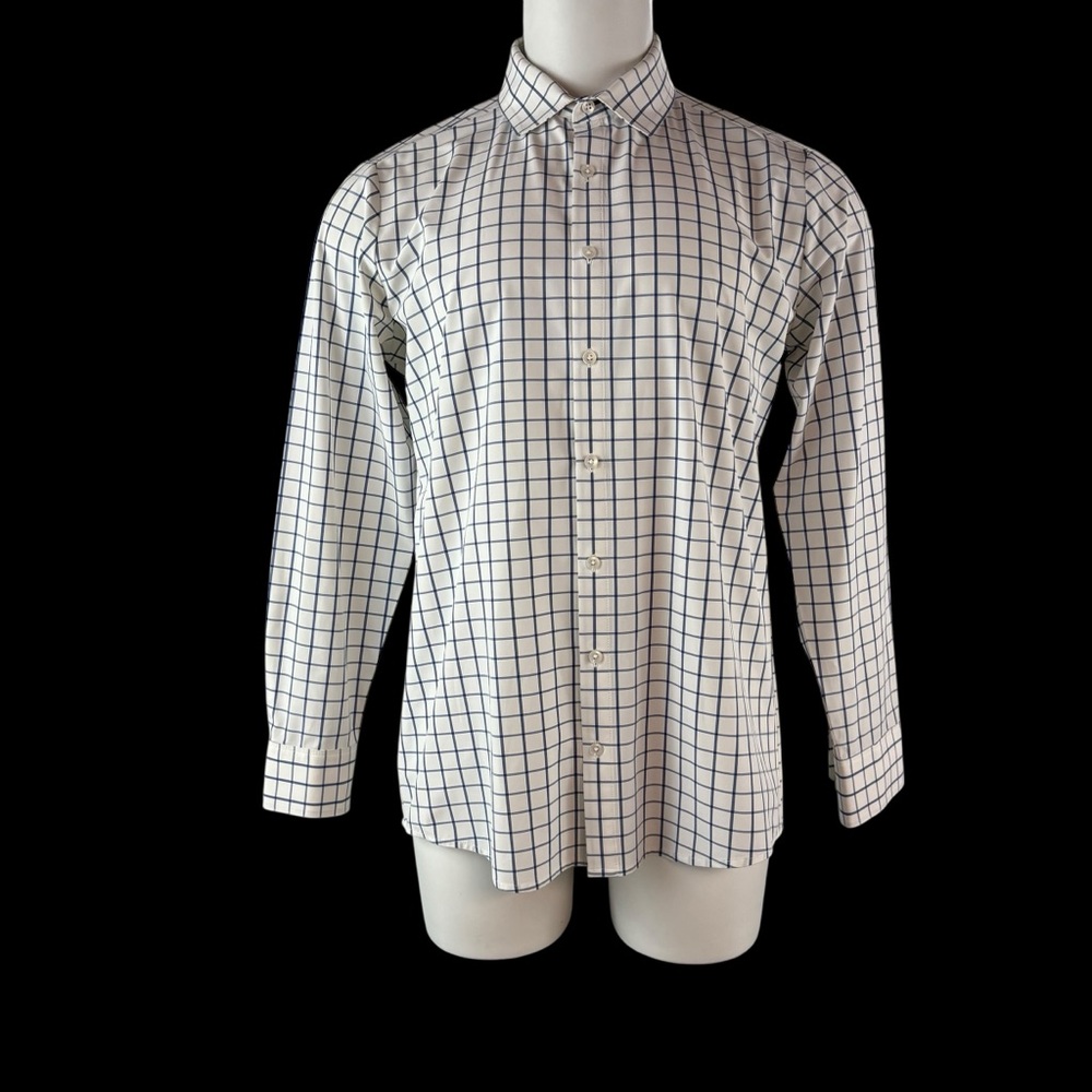 Mizzen+Main Large Trim Classic Fit Check Dress Shirt Menswear Performance (264